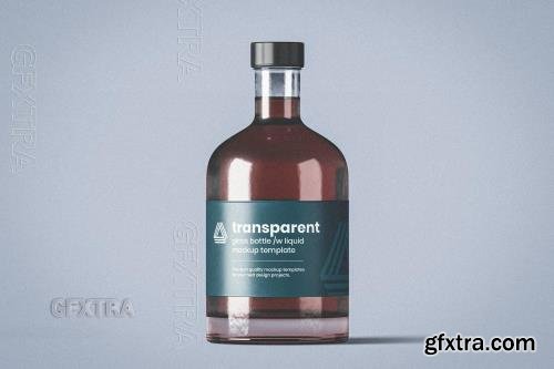 Transparent Glass Bottle Mockup WYZNXKZ Transparent Glass Bottle Mockup WYZNXKZ