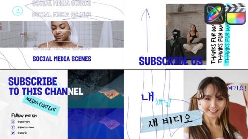 Modern Social Media Endscreens for FCPX - 50345820