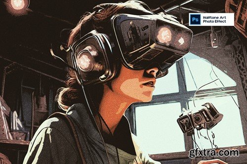 Halftone Art Photo Effect YV2UV9D Halftone Art Photo Effect YV2UV9D