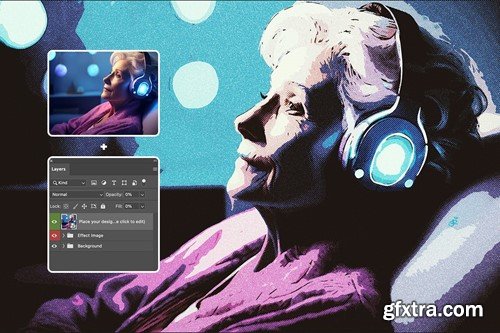 Halftone Art Photo Effect YV2UV9D Halftone Art Photo Effect YV2UV9D