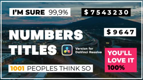 Numbers Titles | DaVinci Resolve - 50363781
