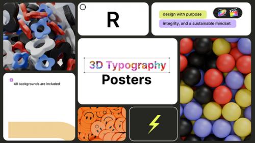 Typography Posters 3D for Apple Motion and FCPX - 50328608