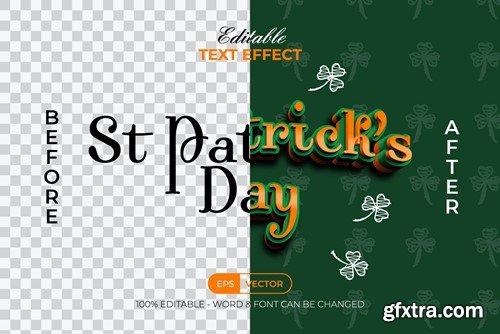 St Patrick's Day Text Effect 3D Curved Style 6W8N6LZ