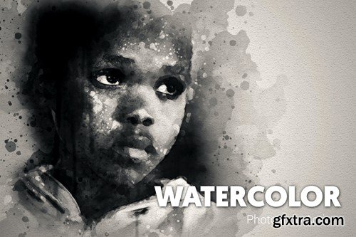 Watercolor Art Photoshop Action H8EG847 Watercolor Art Photoshop Action H8EG847