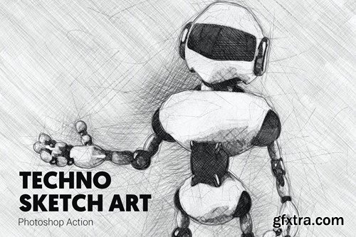 Techno Sketch Art Photoshop Action AA9LELP Techno Sketch Art Photoshop Action AA9LELP