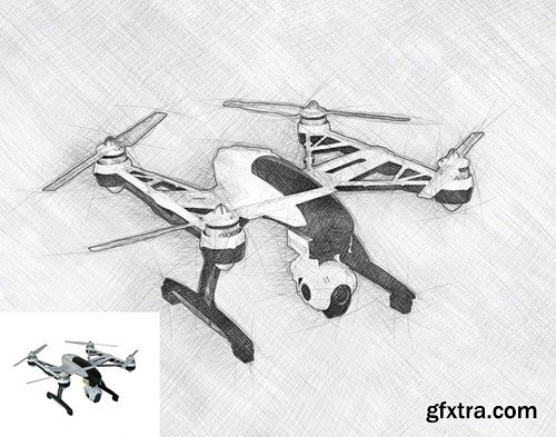 Techno Sketch Art Photoshop Action AA9LELP Techno Sketch Art Photoshop Action AA9LELP