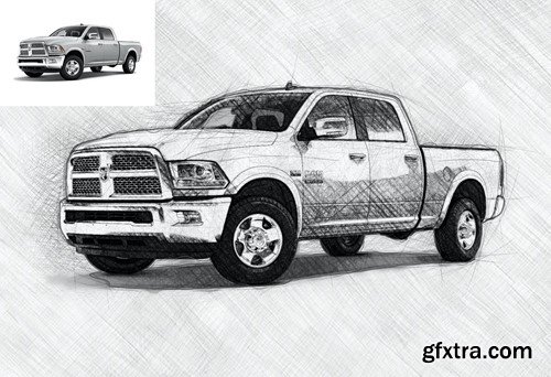 Techno Sketch Art Photoshop Action AA9LELP Techno Sketch Art Photoshop Action AA9LELP