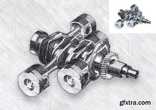 Techno Sketch Art Photoshop Action AA9LELP Techno Sketch Art Photoshop Action AA9LELP