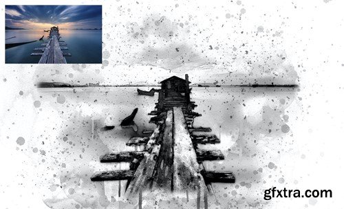 Ink Art Photoshop Action BFKTEAL Ink Art Photoshop Action BFKTEAL