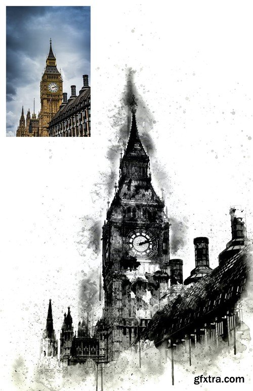 Ink Art Photoshop Action BFKTEAL Ink Art Photoshop Action BFKTEAL