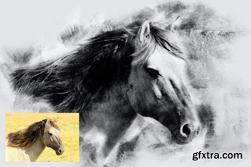 Realistic Charcoal Art Photoshop Action 4SVW9TG