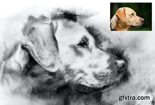 Realistic Charcoal Art Photoshop Action 4SVW9TG