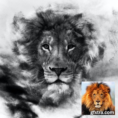 Realistic Charcoal Art Photoshop Action 4SVW9TG