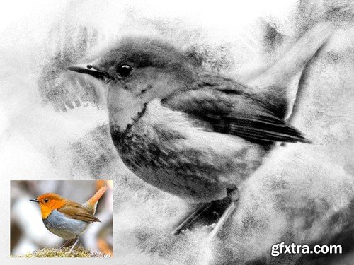 Realistic Charcoal Art Photoshop Action 4SVW9TG