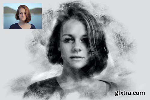Realistic Charcoal Art Photoshop Action 4SVW9TG