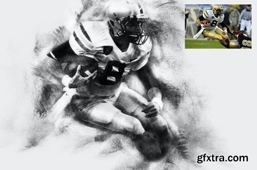 Realistic Charcoal Art Photoshop Action 4SVW9TG