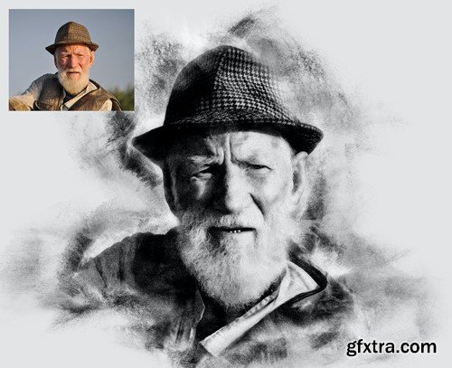 Realistic Charcoal Art Photoshop Action 4SVW9TG