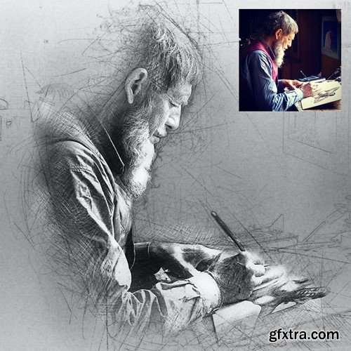 Hand Drawn Photoshop Action 39AK9RZ Hand Drawn Photoshop Action 39AK9RZ