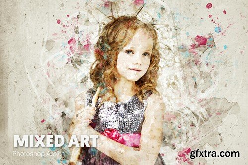 Mixed Art Photoshop Action R3HQMW8 Mixed Art Photoshop Action R3HQMW8
