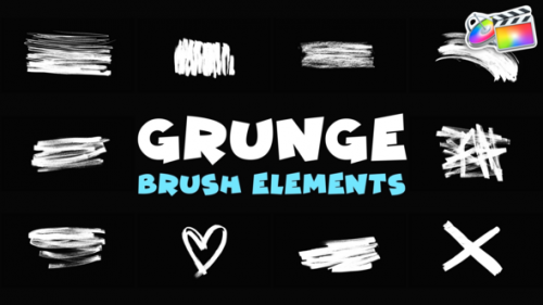 Grunge Brush Elements | FCPX - 50381534