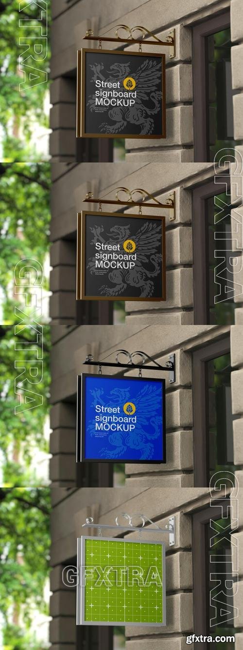 Vintage Signboard Wall Mockup C7JMV2H