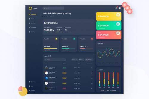 Dash - Finance Dashboard UI Kit Dash - Finance Dashboard UI Kit