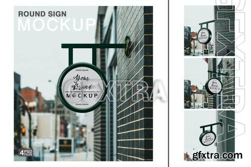 Round Sign - Mockup PXS6WLP