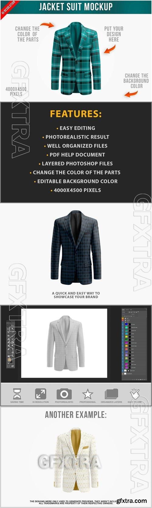 Jacket Suit Mockup U9MFS3Y