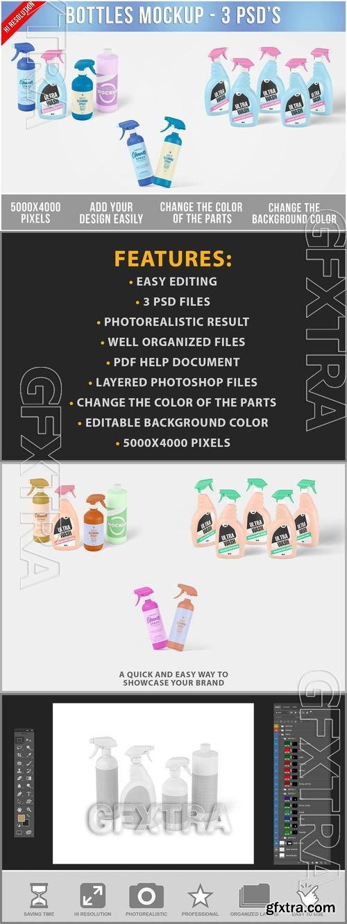 Bottles Cleaners Mockup 5Q5AQVT Bottles Cleaners Mockup 5Q5AQVT