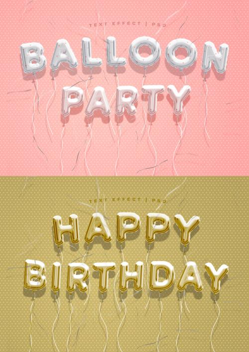 Balloon Text Effect Mockup - 383930601