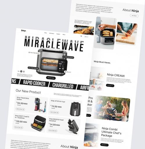 NINJA - Air Fryer & Multi-cooker Landing Page