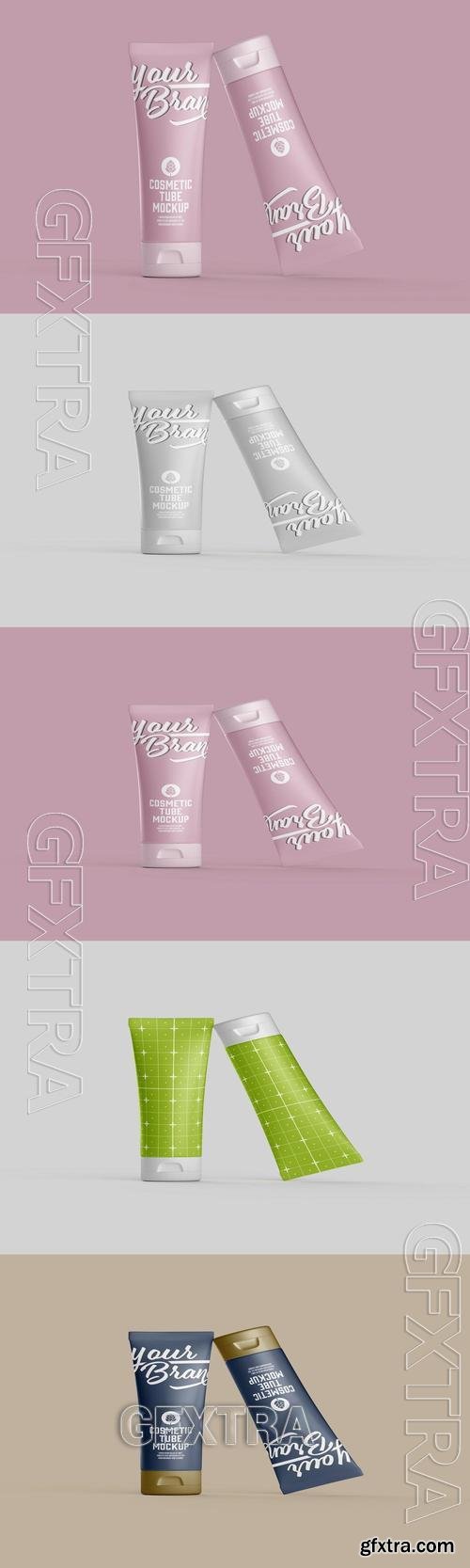 Set of Cosmetic Tubes Mockup 57VF9YG Set of Cosmetic Tubes Mockup 57VF9YG