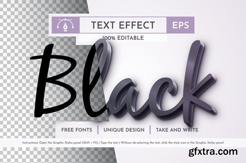 Black Editable Text Effect, Graphic Style 7GZFMBL Black Editable Text Effect, Graphic Style 7GZFMBL