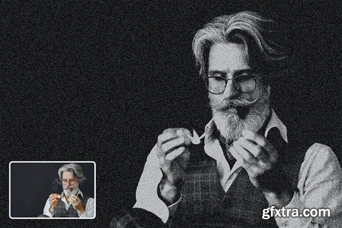 Stipple Photoshop Effect UF9SPNH Stipple Photoshop Effect UF9SPNH