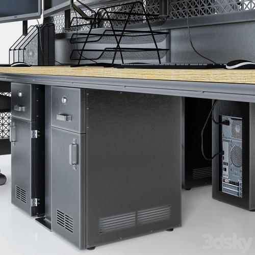 Computer desk for 4 workplaces