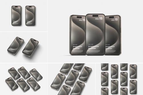 iPhone 15 Pro - App Presentation Mockup Set