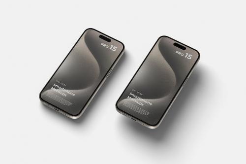 iPhone 15 Pro - App Presentation Mockup Set
