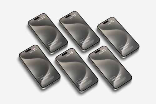 iPhone 15 Pro - App Presentation Mockup Set