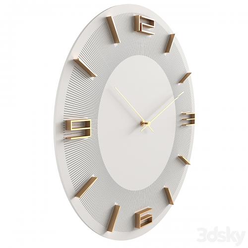 Wall clock KARE Leonardo White / Gold