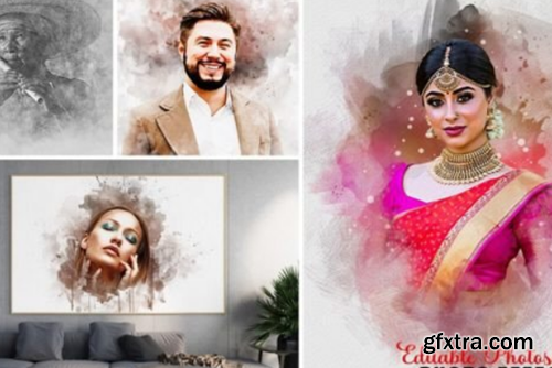 Editable Portrait Photo Effect Template Editable Portrait Photo Effect Template