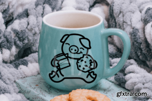 Cute Pigs Vol. 2 Procreate Stamp Brushes Cute Pigs Vol. 2 Procreate Stamp Brushes