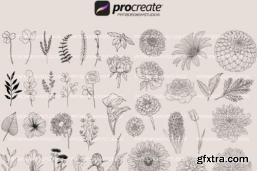Procreate Plants and Flower Brushes Procreate Plants and Flower Brushes