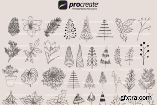 Procreate Plants and Flower Brushes Procreate Plants and Flower Brushes