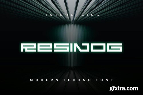 Resinog - Modern Techno Font 8TC3YAT Resinog - Modern Techno Font 8TC3YAT