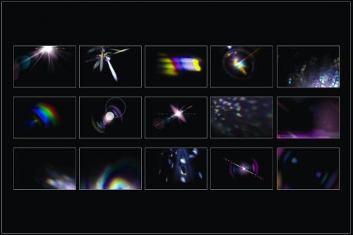 Iridescent Lens Flares Overlays