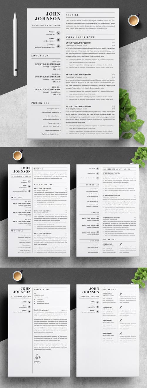 Clean and Professional Resume Layouts - 392091101