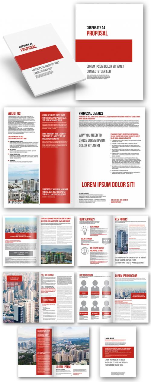 Corporate Proposal with Red Accents - 392298191