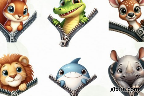 Cute Zipper Animal Sublimation Clipart Cute Zipper Animal Sublimation Clipart