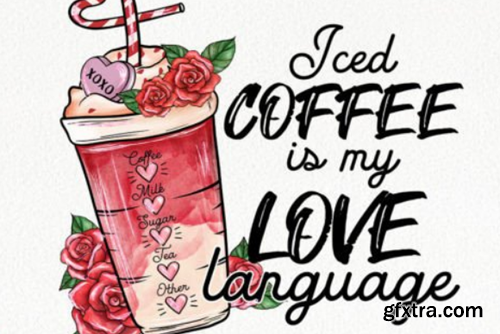 Coffee Valentine's Day PNG Bundle Coffee Valentine's Day PNG Bundle