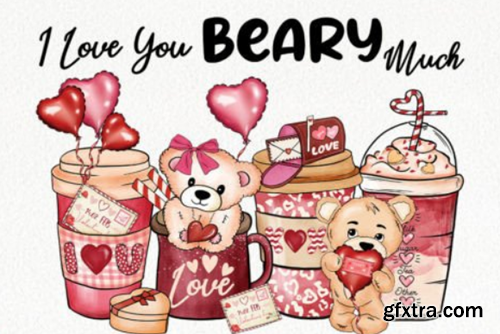 Coffee Valentine's Day PNG Bundle Coffee Valentine's Day PNG Bundle